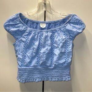 Abercrombie Kids Blue Eyelet Top - Size 11/12